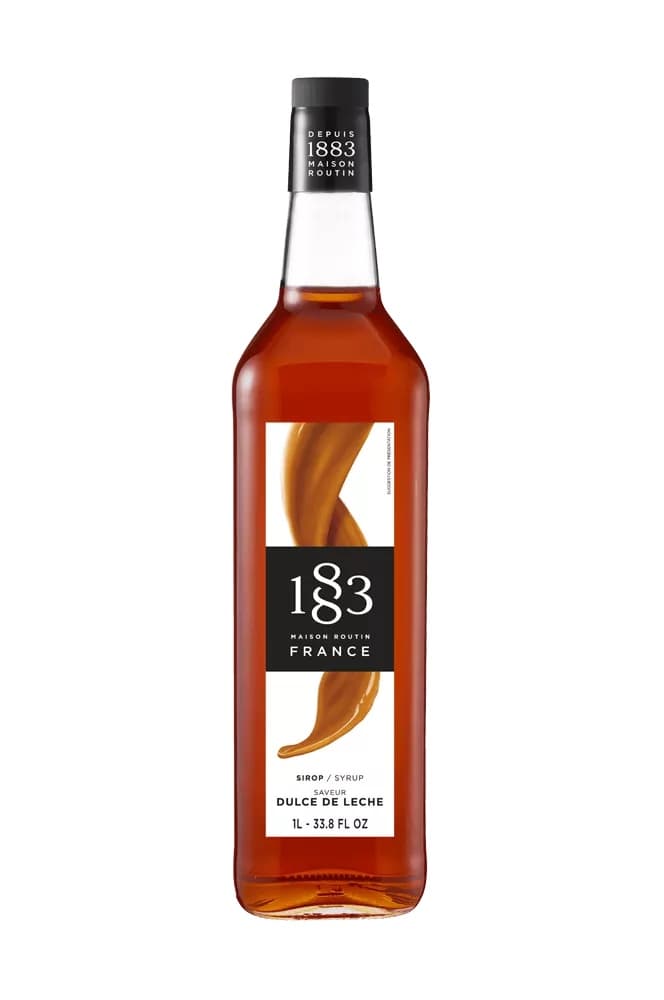 1883 Maison Routin Dulce De Leche Syrup, 1L Bottle (Case of 6) - French Barista Syrup, ~33 Drinks