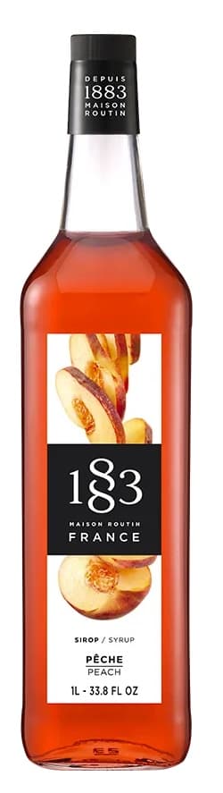 1883 Maison Routin Peach Syrup Six 1 Liter Bottles
