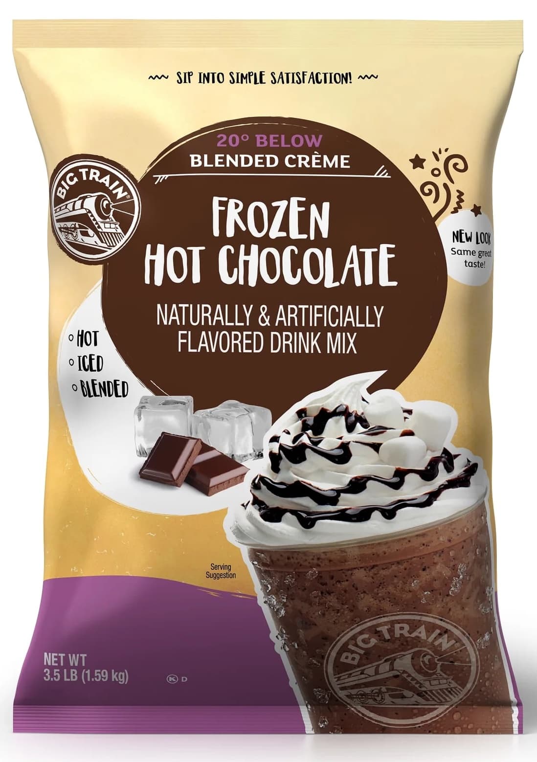 Big Train 20 Below Frozen Hot Chocolate Beverage Mix Five 3.5 lb. Bags