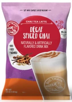 Big Train Decaf Spiced Chai Tea Latte Mix, 3.5 lb Bag (Case of 4) - Decaf - Full Chai Flavor, No Caffeine