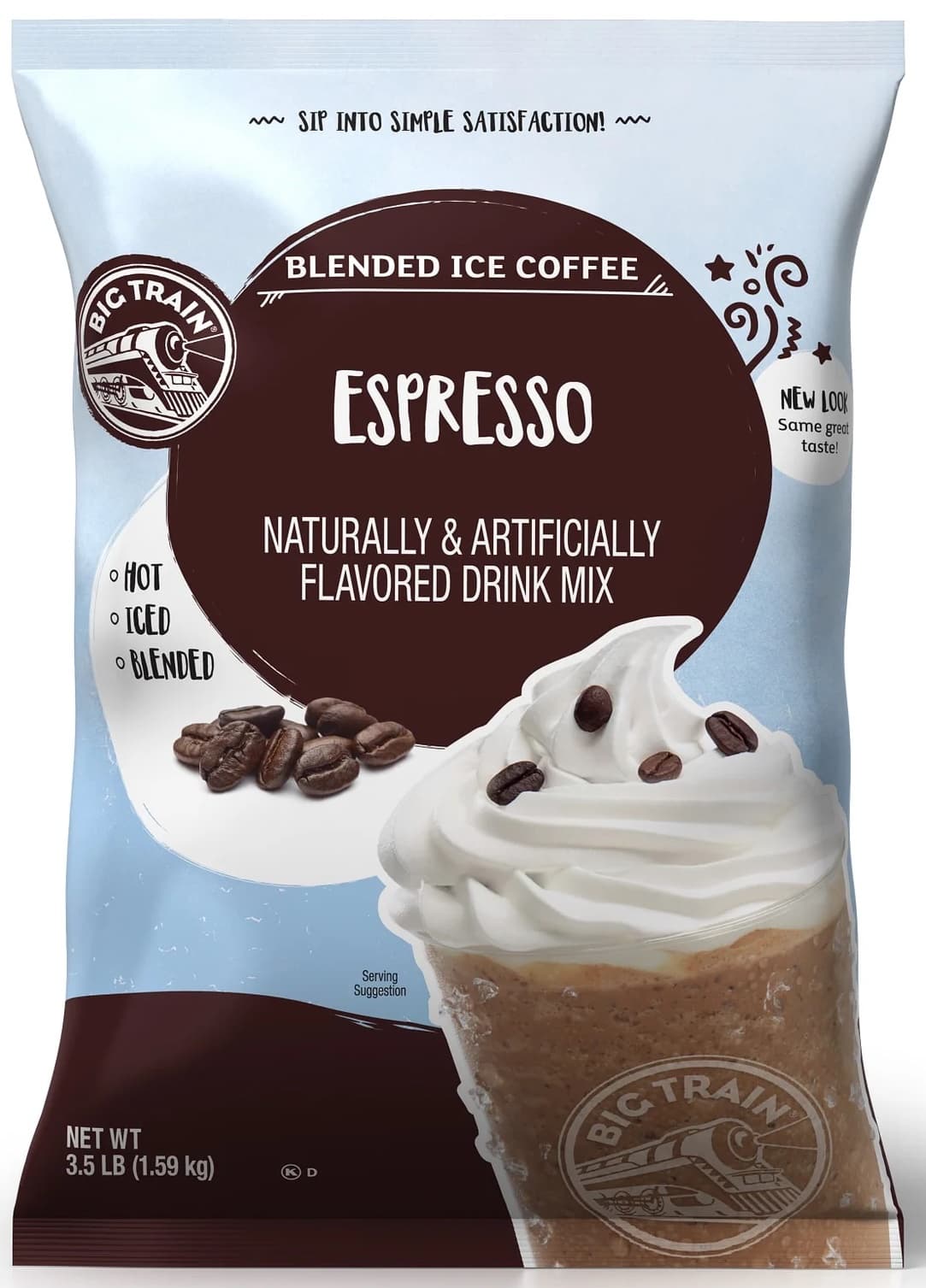 Big Train Espresso Blended Ice Coffee Five 3.5 lb. Bags