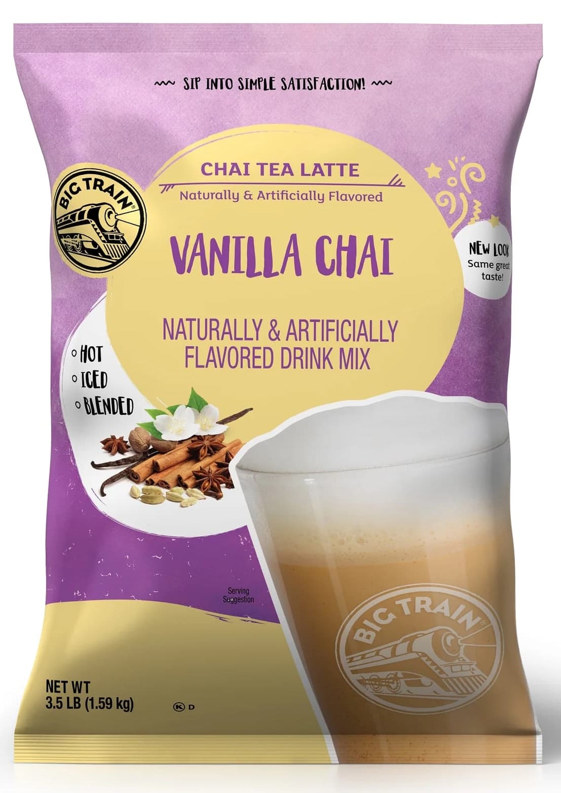 Big Train Vanilla Chai Tea Latte Four 3.5 Lb. Bags