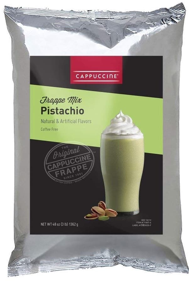 Cappuccine Pistachio Frappe Mix 3 lb. Foil Bags (Pack of 5)