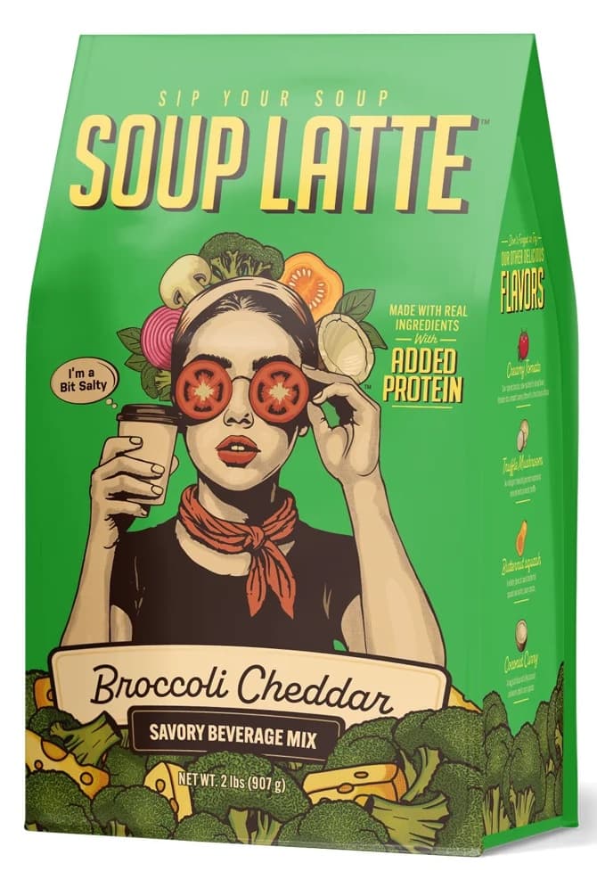 David Rio Soup Latte Broccoli Cheddar Mix, 2 lb Bag (Case of 1) - Savory Menu Line, Just Add Hot Water