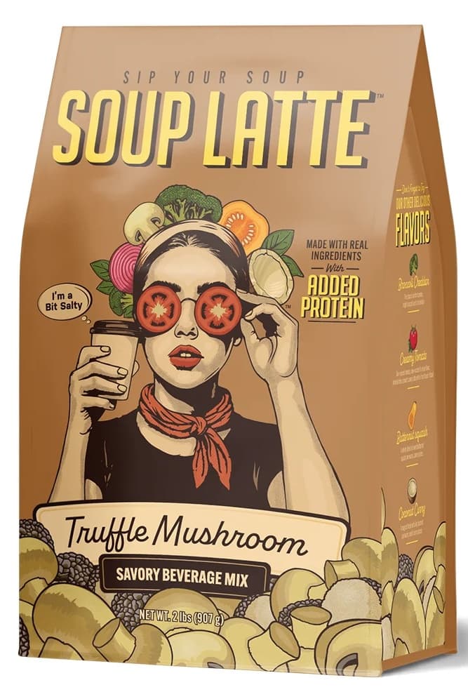 David Rio Soup Latte Truffle Mushroom Mix, 2 lb Bag (Case of 1) - Savory Menu Line, Just Add Hot Water