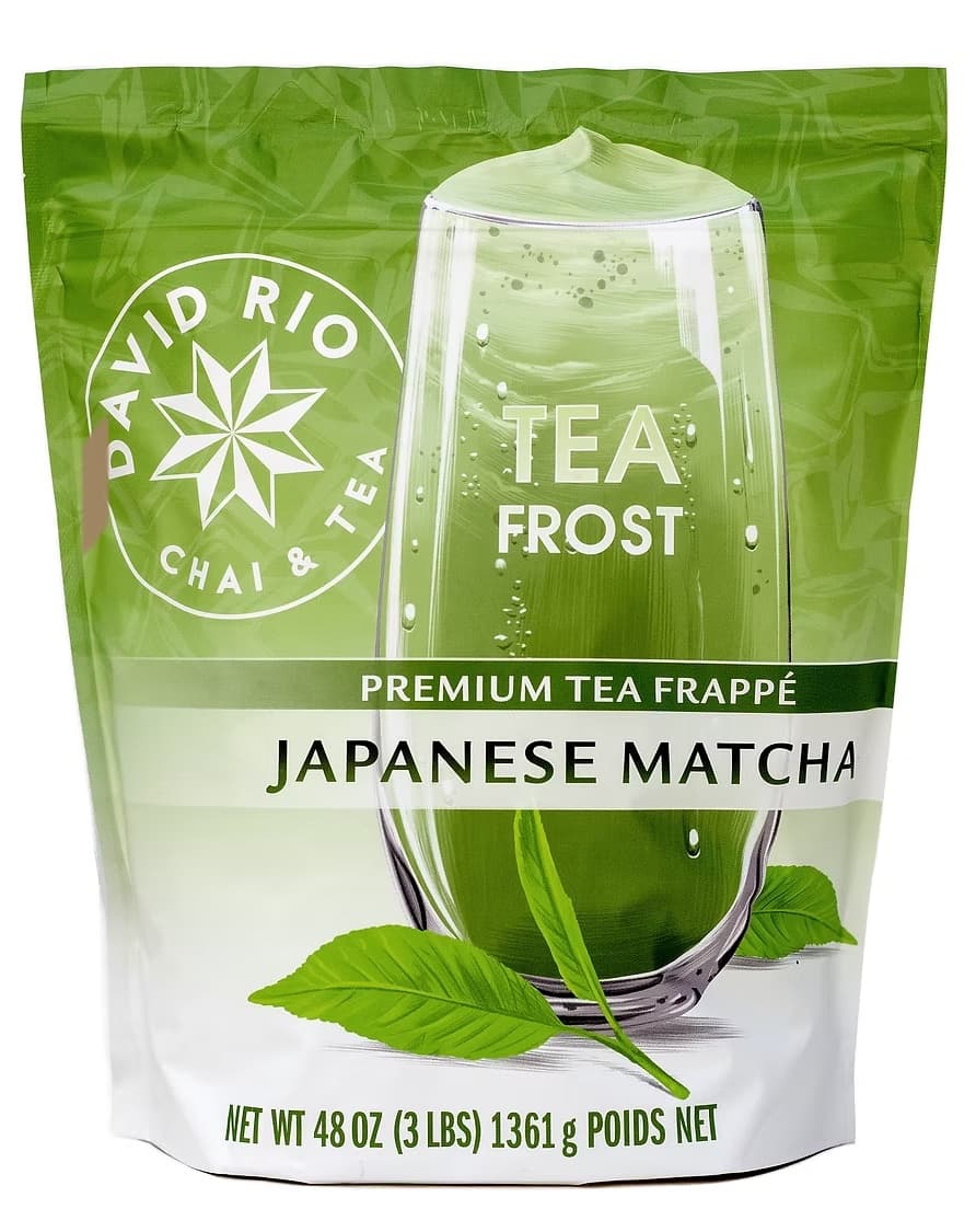 David Rio Tea Frost Japanese Matcha, 3 lb Pouch (Case of 4) - Sweetened Matcha Base
