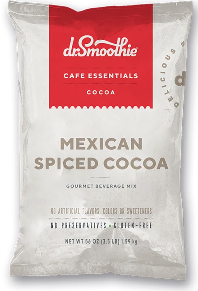 Dr. Smoothie Mexican Spiced Cocoa Mix, 3.5 lb Pouch (Case of 5) - Mexican Hot Chocolate Program