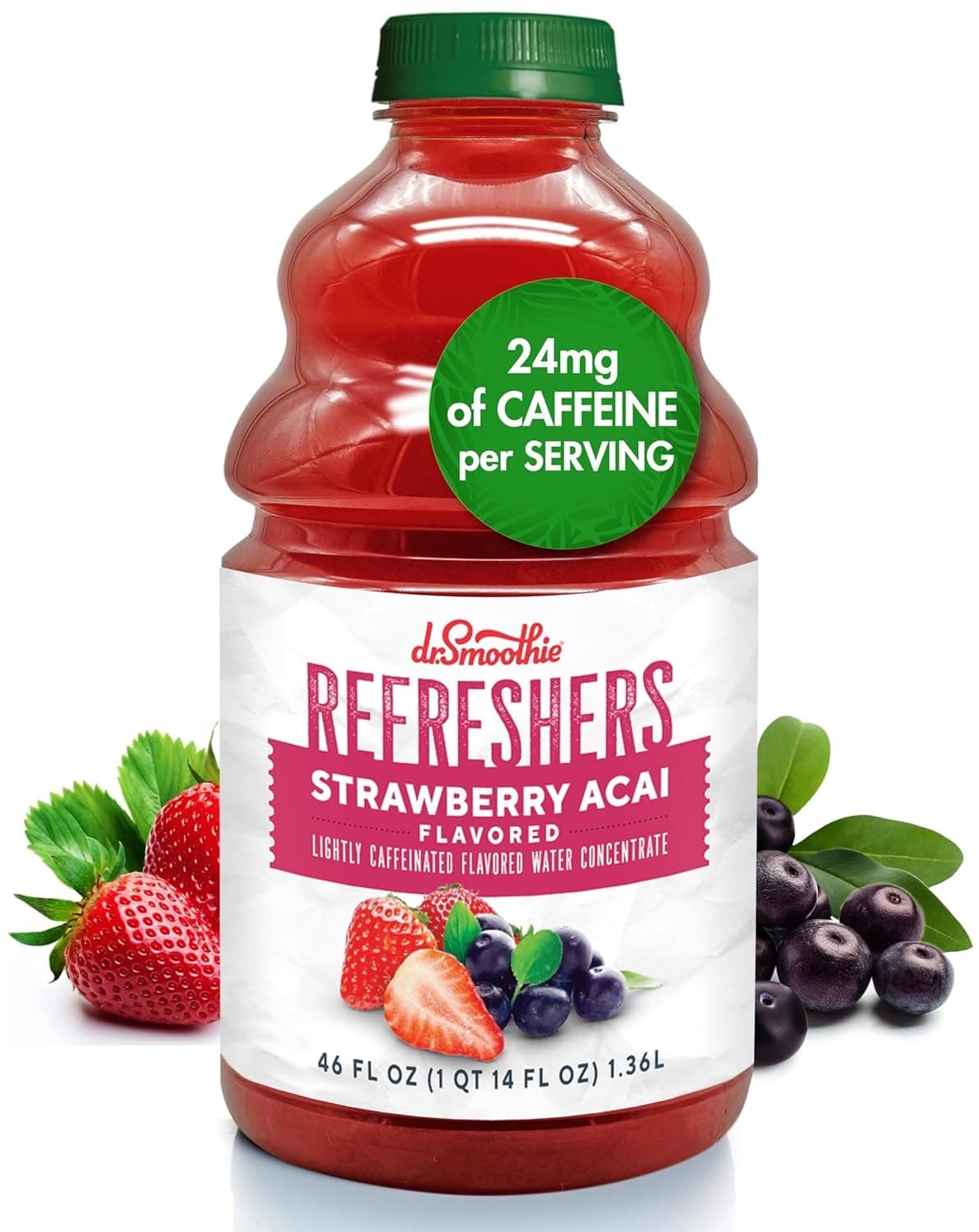 Dr. Smoothie Refreshers Strawberry Acai Six 46 Oz. Bottles