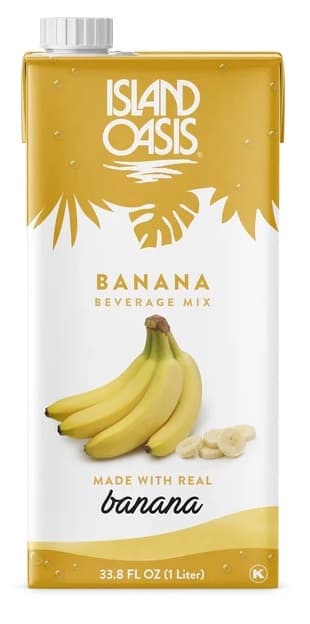 Island Oasis Aseptic Banana Puree Twelve 1 Liter Cartons