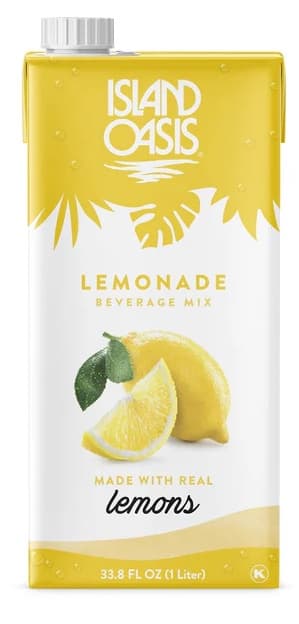 Island Oasis Aseptic Lemonade Puree Twelve 1 Liter Cartons