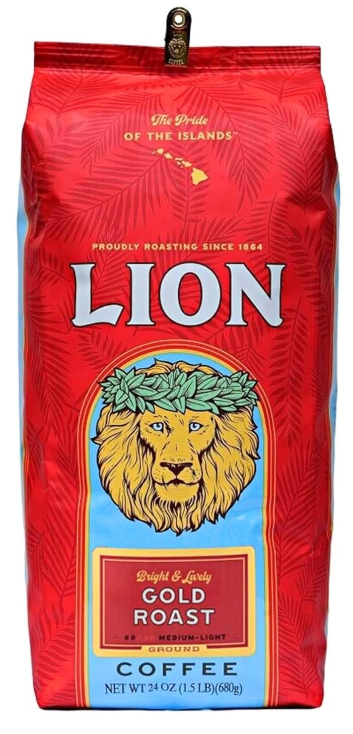 Lion Coffee Gold Classic Light Roast Ground Two 24 Oz. Bags