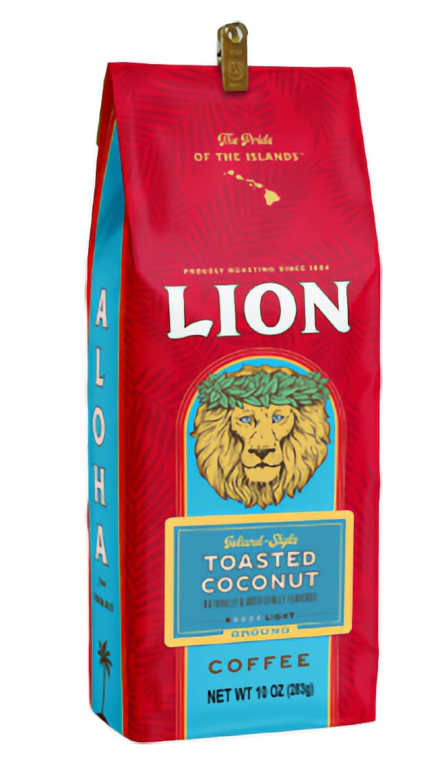 Lion Coffee Toasted Coconut Ground Three 10 Oz. Bags