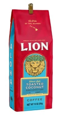 Lion Coffee Toasted Coconut Whole Bean Three 10 Oz. Bags