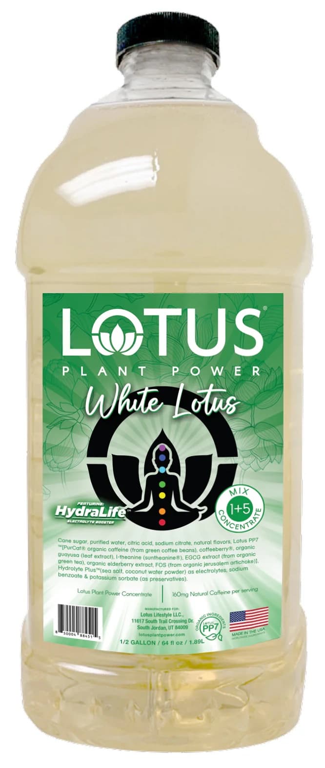 Lotus Plant Power White Concentrate, 64 oz Bottle (Case of 6) - Plant-Based Drink Base, 1 oz Pour