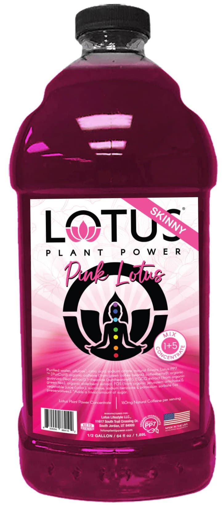 Lotus Zero Sugar Pink Plant Power Concentrate Six 64 oz Bottles