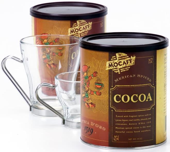 Mocafe Azteca D'oro Mexican Spiced Cocoa Four 3 Lb. Canisters