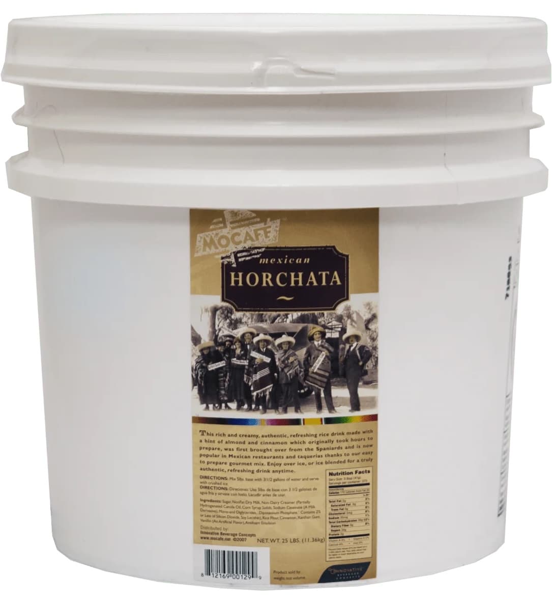 MOCAFE Mexican Horchata, 25 lb Bulk Pail - High-Volume Format, Lowest Cost per Drink