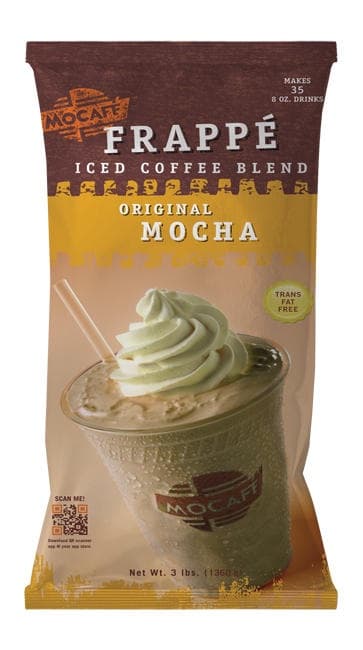 MOCAFE Original Mocha Frappe Mix, 3 lb Bag (Case of 4) - Nib-Roasted Cocoa & Brazilian Coffee