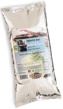 Mocafe Reduced Sugar Vanilla Frappe Mix, 3 lb Bag (Case of 4) - Specialty Menu Line - Hot, Iced or Blended