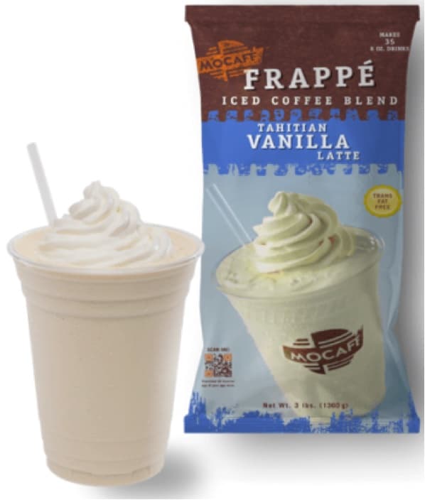 Mocafe Tahitian Vanilla Latte Mix, 3 lb Bag (Case of 4) - Signature Vanilla Latte Powder