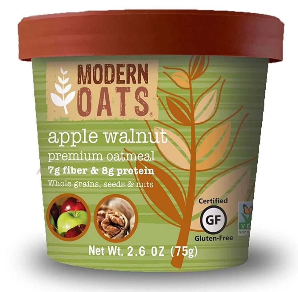 Modern Oats Oatmeal Cup, Apple Walnut (12-Pack) - Grab-and-Go, Just Add Hot Water