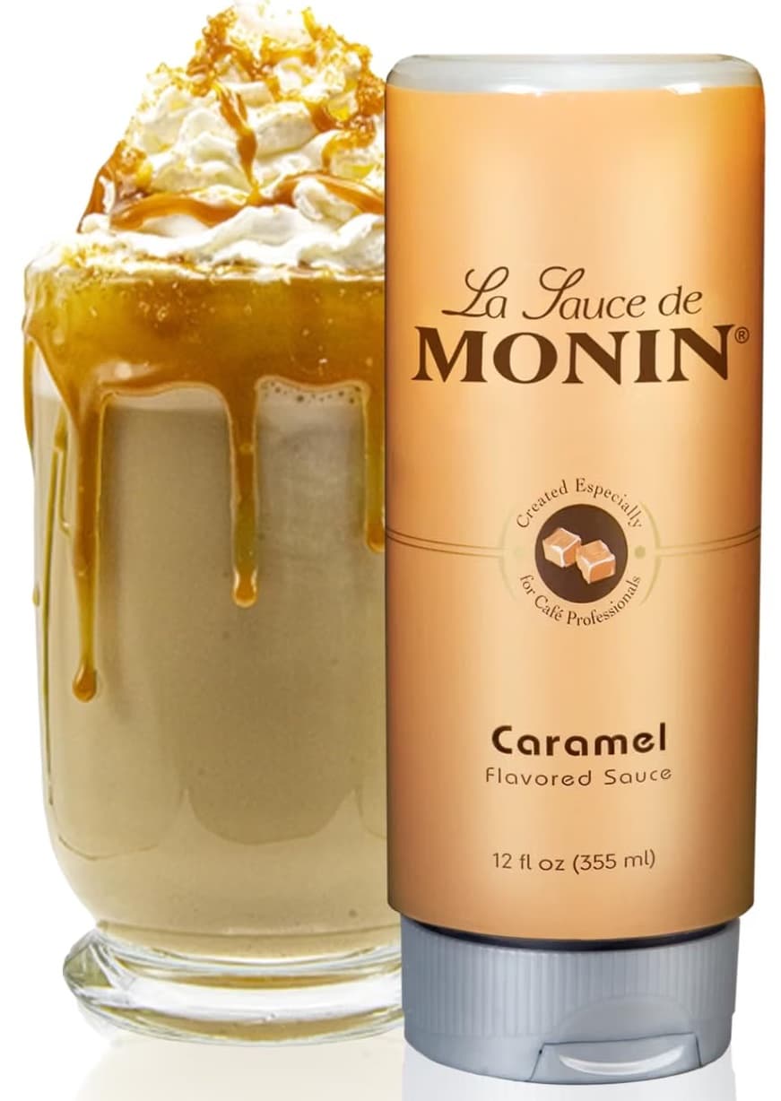 Monin Caramel Sauce Squeeze Bottle 12Oz. (pack of 12)
