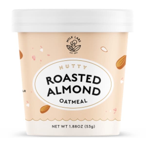 Mylk Labs Oatmeal Cup, Roasted Almond (6-Pack) - Grab-and-Go, Just Add Hot Water