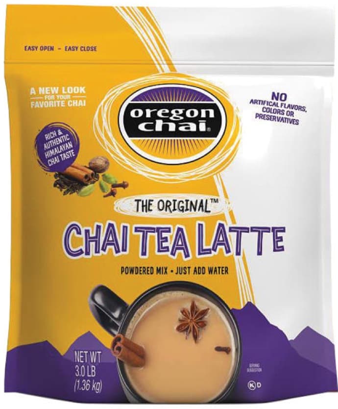 Oregon Chai Original Chai Tea Latte Powder, 3 lb Bag (Case of 4) - The Original Since 1994