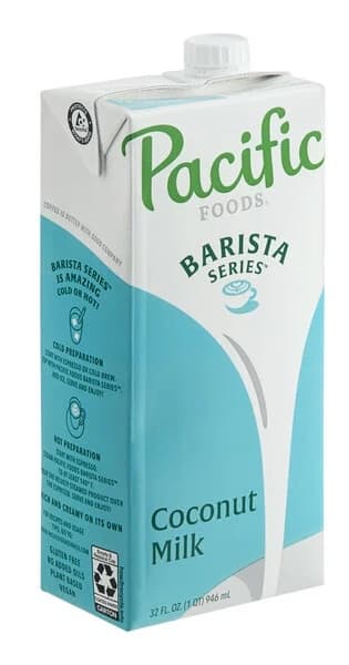 Pacific Foods Barista Series Coconut Original Beverage 32 oz Carton (Case of 12)