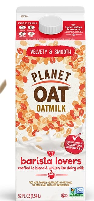 Planet Oat Oatmilk Barista Edition Twelve 32 Oz. Cartons