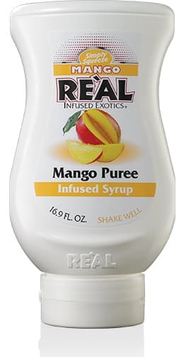 Real Infused Mango Syrup Six 16.9 Oz. Squeeze Bottles