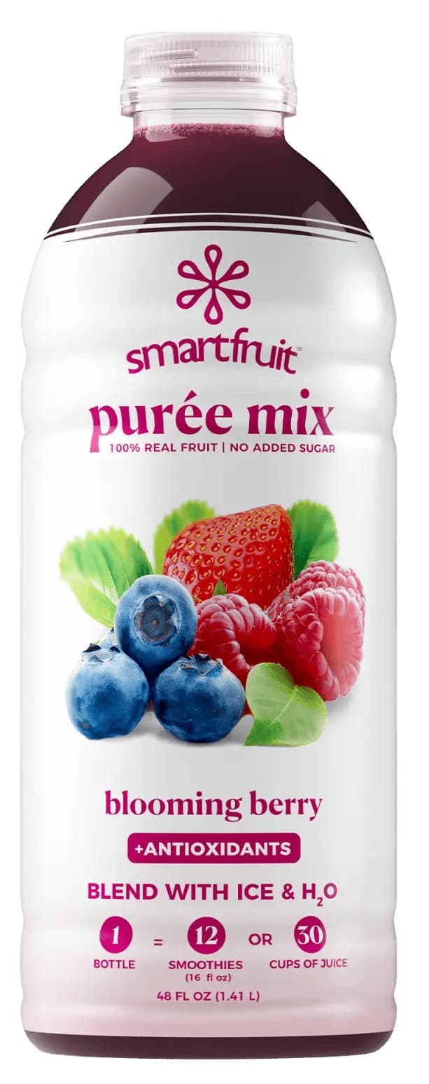 Smartfruit Real Fruit Puree Mix Blooming Berry Six 48 oz Bottles