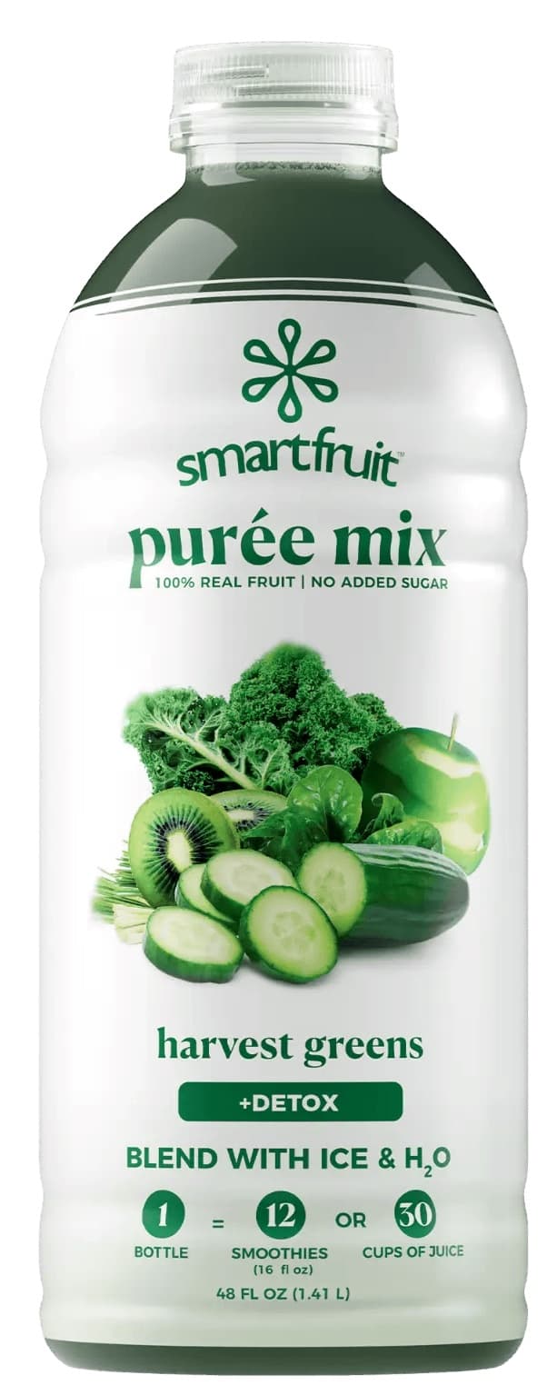 Smartfruit Real Fruit Puree Mix Harvest Greens Six 48 oz Bottles