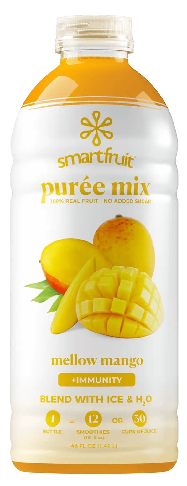 Smartfruit Real Fruit Puree Mix Mellow Mango Six 48 oz Bottles