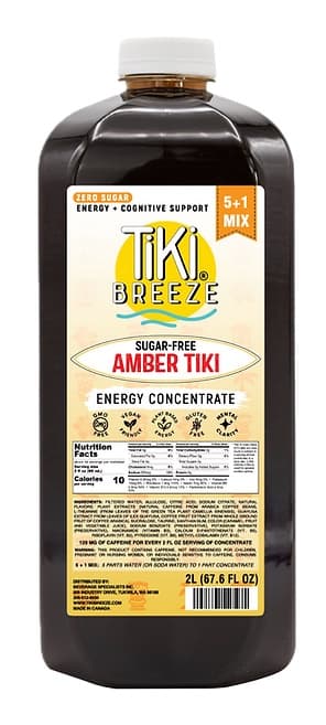 Tiki Breeze Sugar Free Amber Tiki Energy Six 2 Liter Bottles
