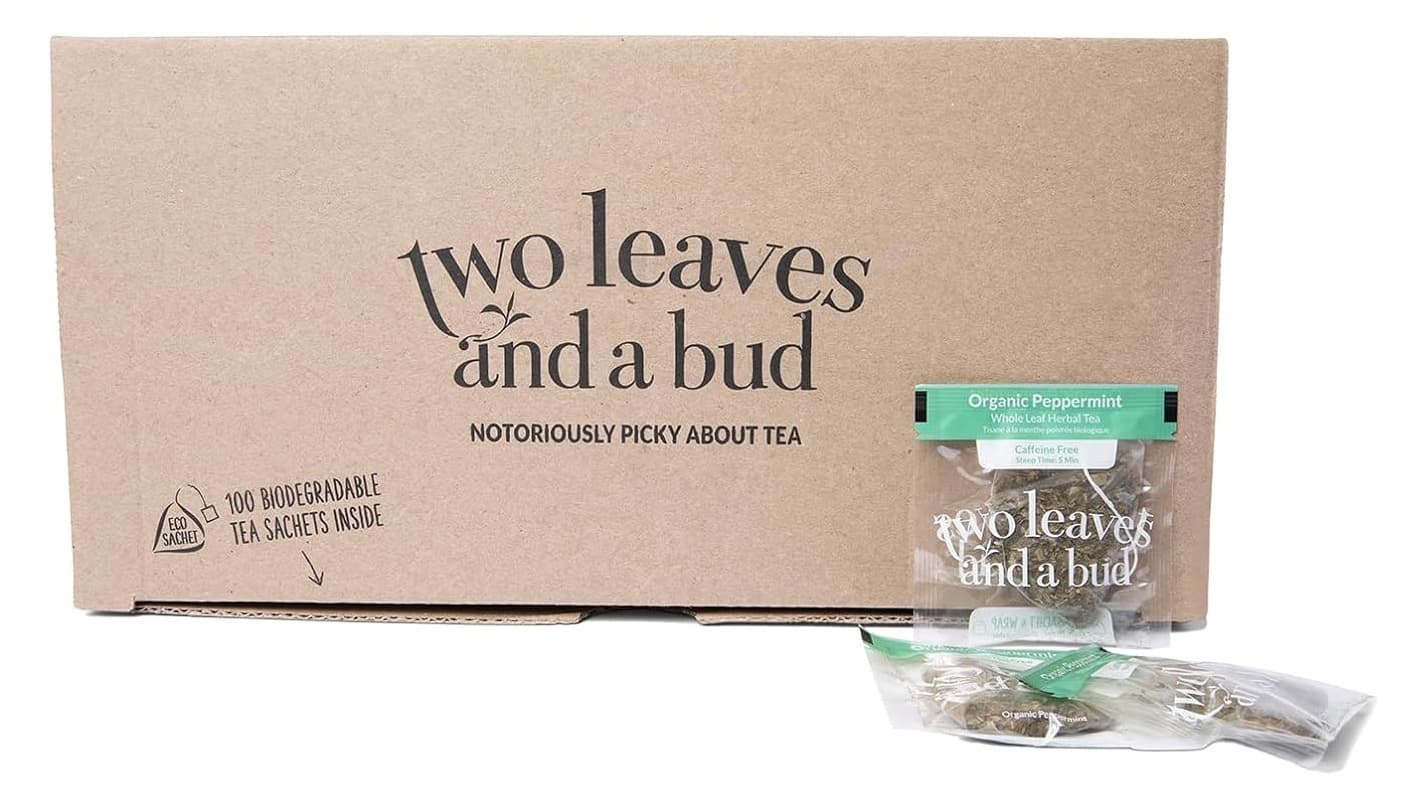 Two Leaves and a Bud Tea Organic Peppermint 100Sachets