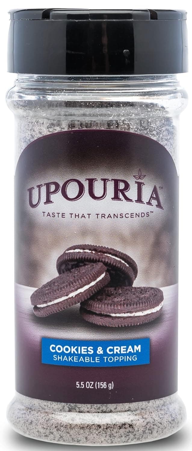 Upouria Cookies & Cream Flavored Shakable Topper Six 5.5 oz Containers