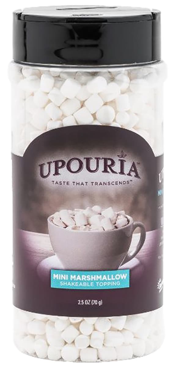 Upouria Mini Marshmallow Topper Shakable Topper, 2.5 oz Bottle (Case of 12) - Finish Drinks Like a Chain